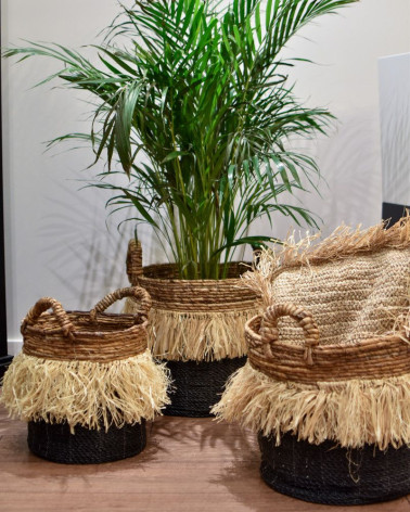 Boho style baskets, dark (3pcs) - 1